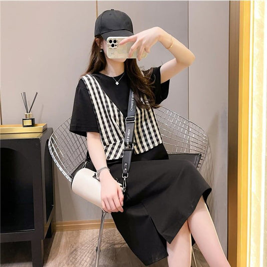 個性的なデザイン プリント 一目惚れ Tシャツ カットソー ワンピース＜S-3490＞