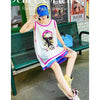軽い生地が夏にぴったり！ ノースリーブ プリント全2色 Tシャツ カットソー＜S-11359＞