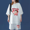 今季トレンド プリント Tシャツ & ショーツ セットアップ S-13235