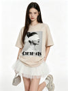 大人気 ゆったり プリント カジュアル Tシャツ S-13291