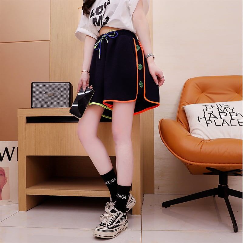 デザイン感 カジュアル 美腿効果抜群 プリント パンツ ボトムス＜S-3293＞