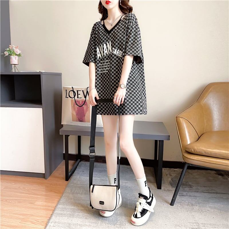 ゆったり感アップ 切り替え オシャレ度満点 プリント Tシャツ カットソー＜S-3387＞