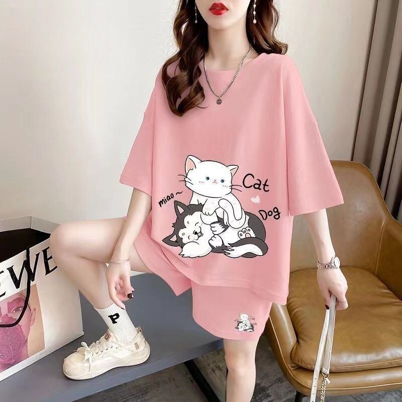 大人可愛い 半袖Ｔシャツⅹパンツセット全4色 上質 男女兼用 <S-6551>
