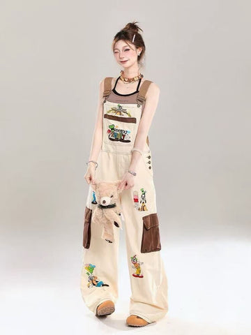 キュート オシャレ 都市ファッショ デザイン 切り替え ジョガーパンツ <S-11387>