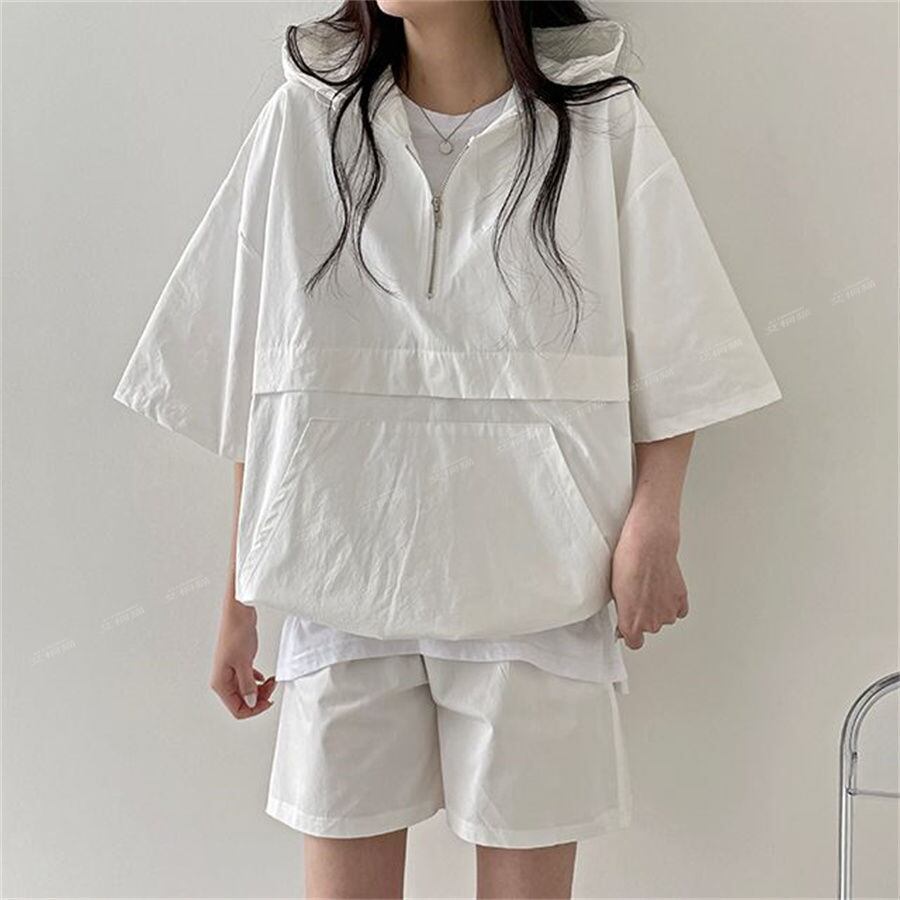 今季マストバイ カジュアル 真夏も快適 4色 半袖 Tシャツ ショートパンツ セットアップ ＜S-11156＞