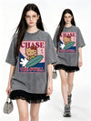 上質 シンプル プリント カジュアル Tシャツ S-13295