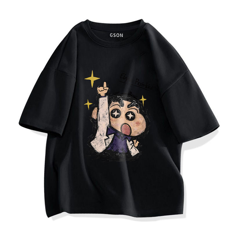 男女兼用 プリント Tシャツ & ショーツ セットアップ S-13266