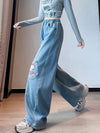 ゆったり ロング カジュアル デニムパンツ U-13573