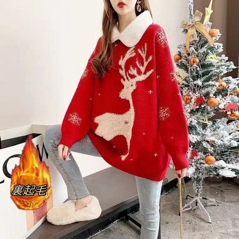 【裏起毛】好感度UP 海外トレンド キュート 上質 セーター<S-5885>
