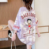 超人気 プリント ロゴ ゆったり 3色 半袖Tシャツ＜S-8348＞