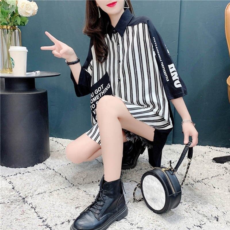 個性的なデザイン 切り替え 着心地抜群 プリント Tシャツ カットソー＜S-3629＞