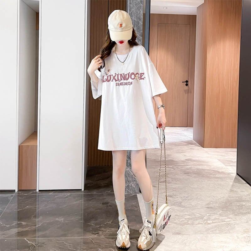 スタイリッシュ 切り替え 一目惚れ プリント Tシャツ カットソー＜S-3619＞