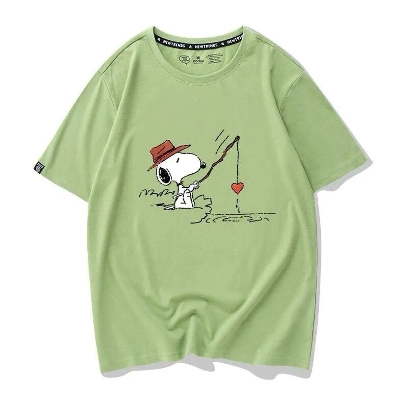男女兼用 人気 プリント 半袖 Tシャツ <S-13155>