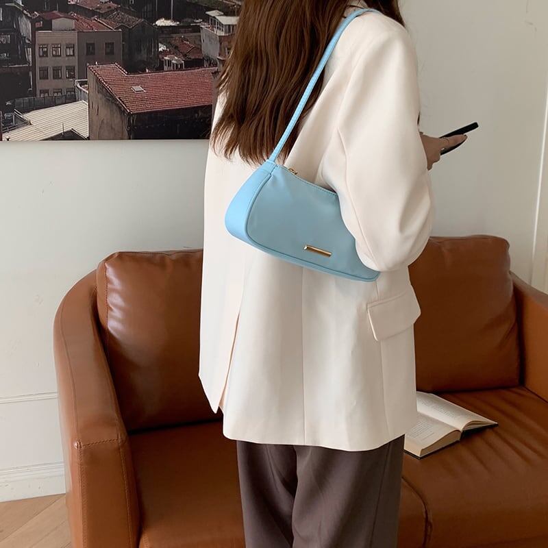 カジュアル 無地 スタイリッシュ ハンドバッグ ショルダーバッグ＜S-3347＞
