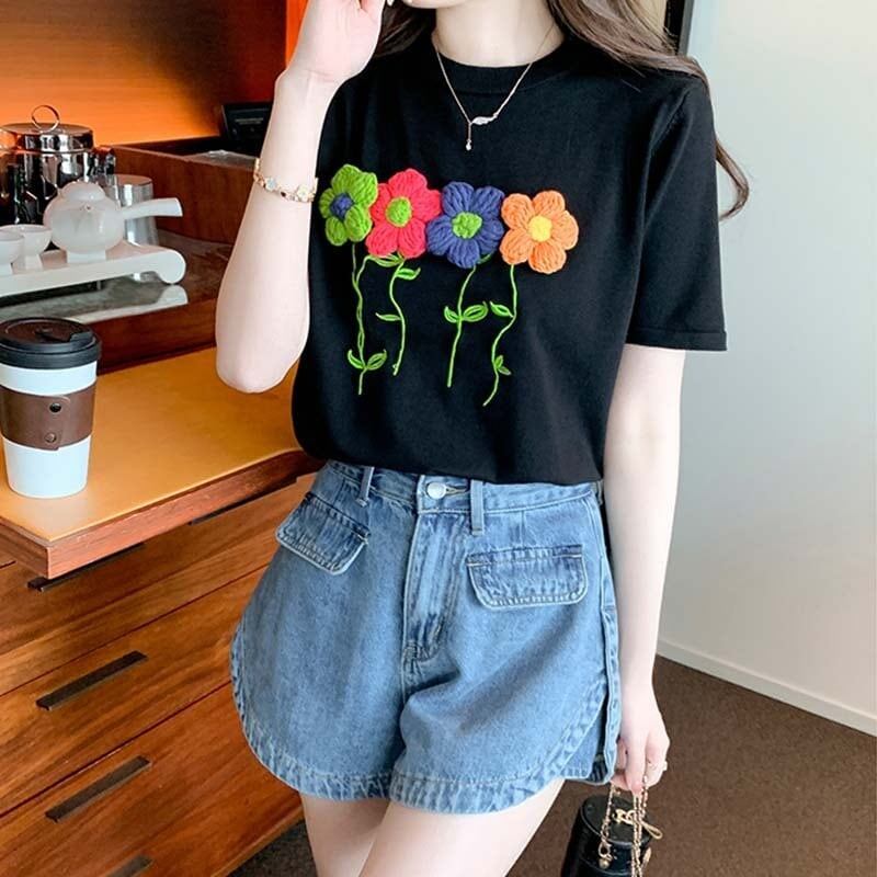 個性的なデザイン プリント 一目惚れ Tシャツ カットソー＜S-3273＞