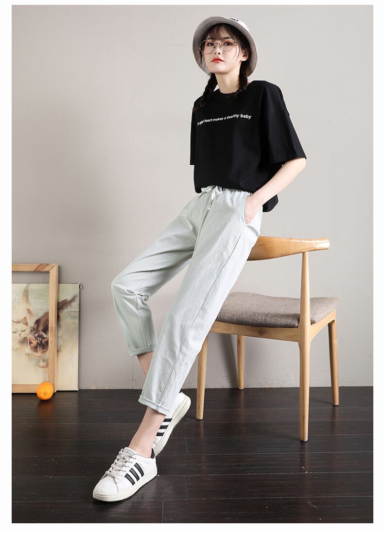 定番シンプル  ファッション ゆったりパンツ<S-6541>
