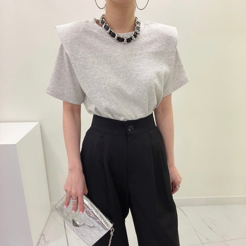 好感度満載 無地 美感いっぱい 切り替え Tシャツ カットソー＜S-3285＞