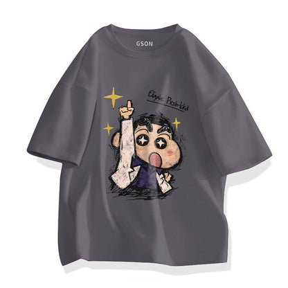 男女兼用 プリント Tシャツ & ショーツ セットアップ S-13266