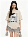 大人気 ゆったり プリント カジュアル Tシャツ S-13291