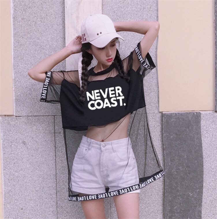 好感度UP レイヤード風 アバンギャルド プリントTシャツ ゆったり半袖＜S-8156＞