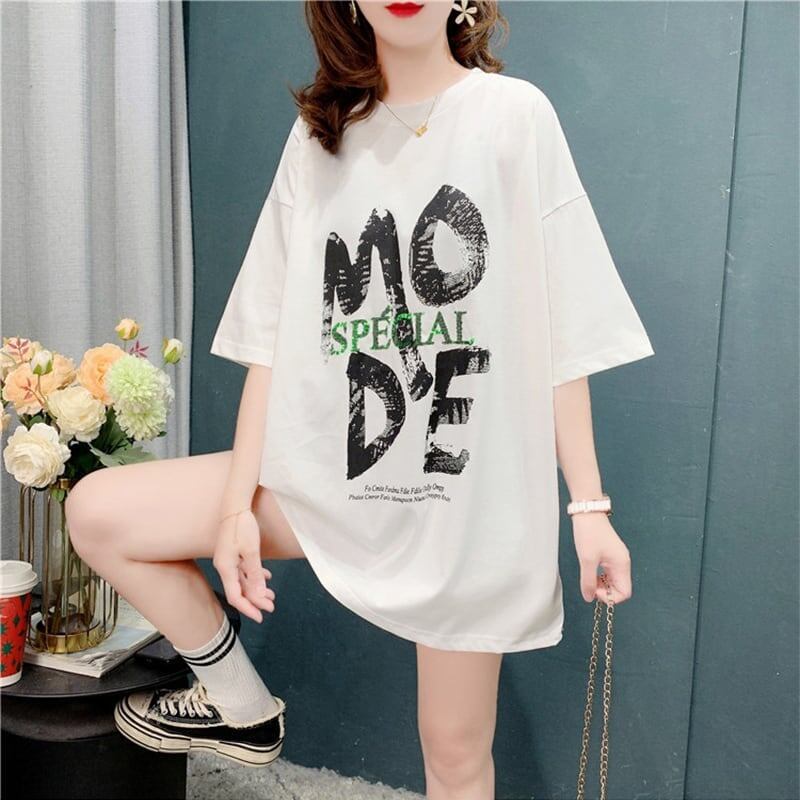 オシャレ度満点 切り替え 好感度満載 プリント Tシャツ カットソー＜S-3672＞