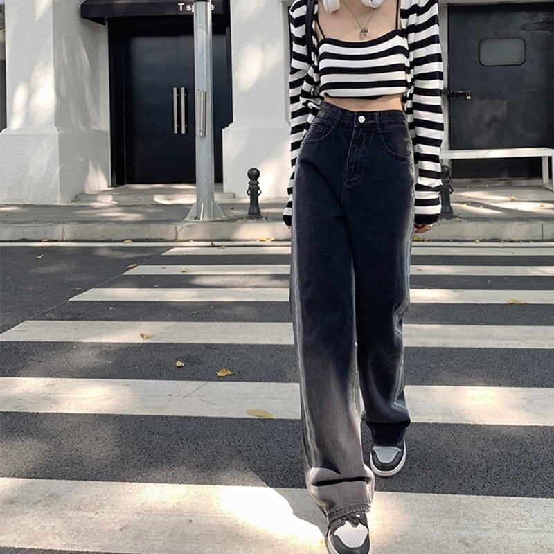 着痩せ ハイウエスト 美人度アップ ジッパー パンツ ボトムス＜S-3096＞