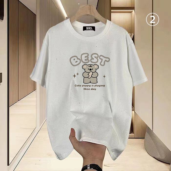 新商品 プリント カジュアル 選べるデザイン4種類 全2色 Tシャツ カットソー＜S-8585＞