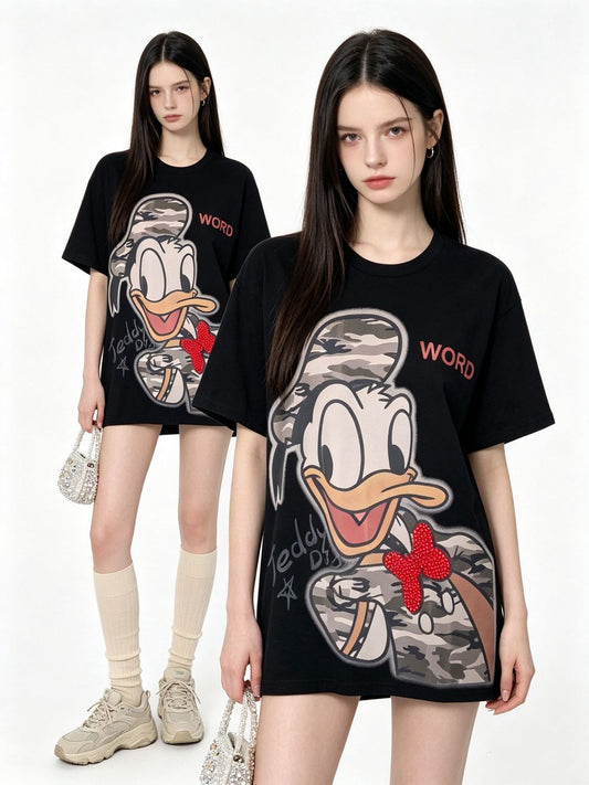 高品質 ファッション プリント Tシャツ S-13298