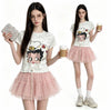 ファッション感満々 プリント シンプル Tシャツ S-13296