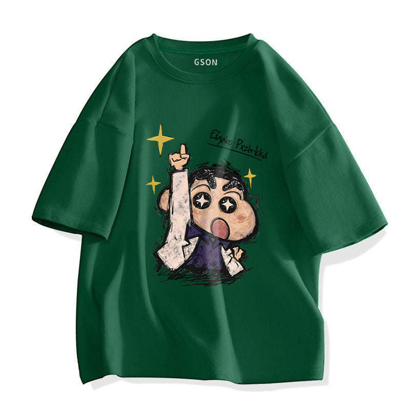男女兼用 プリント Tシャツ & ショーツ セットアップ S-13266