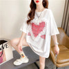 個性的なデザイン 切り替え 今季大好評 プリント Tシャツ カットソー＜S-3410＞