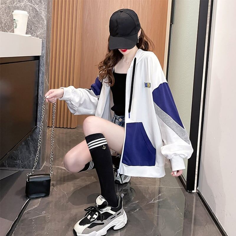 合わせやすい 綺麗め お洒落 プリント スウェット パーカー＜S-3718＞