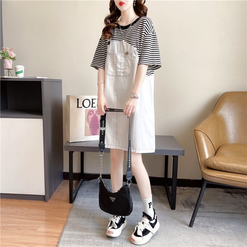 絶対流行 スウィート カジュアル レイヤード風 全3色 ワンピース<S-8719>