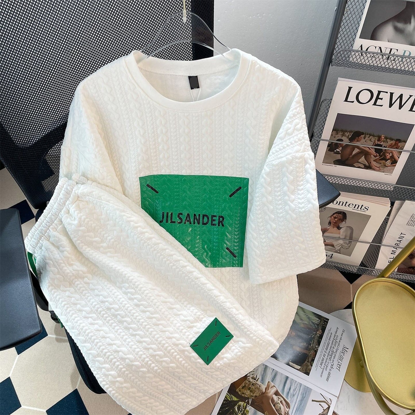 ゆったり感アップ 切り替え 美人度アップ Tシャツ＋ショートパンツ セットアップ＜S-3457＞