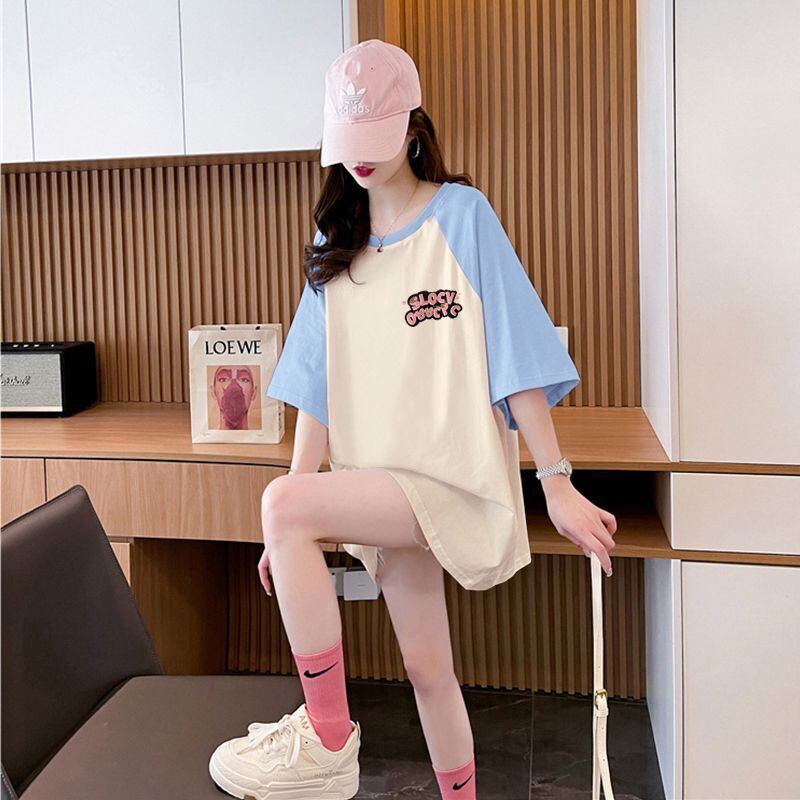 おすすめ 切り替え 定番シンプル プリント 4色選択 半袖Tシャツ＜S-8583＞