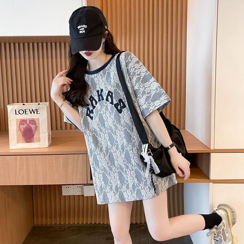 エレガント 早い者勝ち 絶対流行 カジュアル 2色選択 Tシャツ<S-11581>