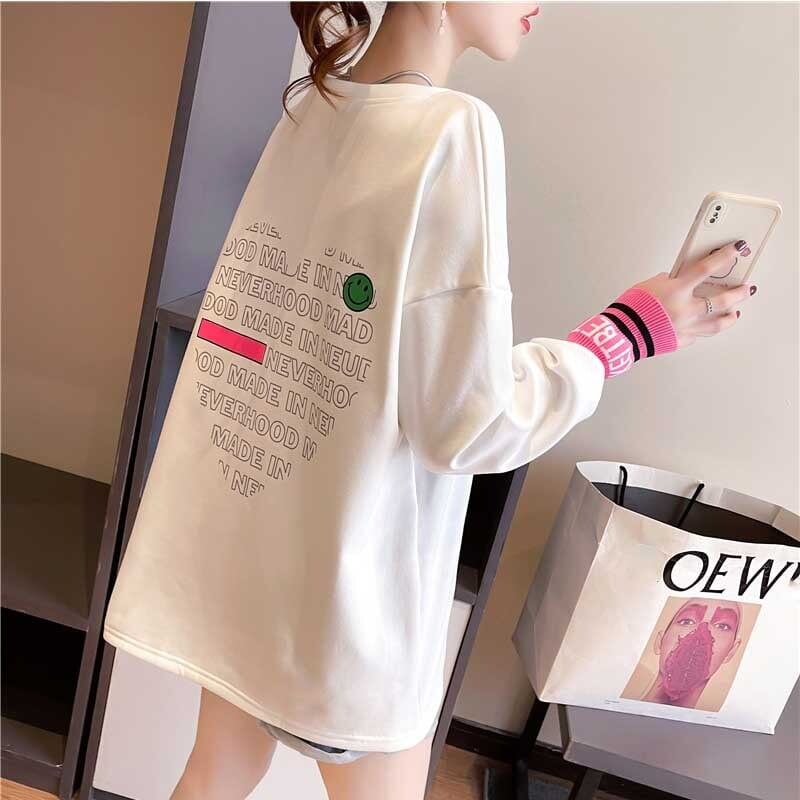 オシャレ度満点 プリント 美感いっぱい 切り替え 長袖 Tシャツ カットソー＜S-2790＞