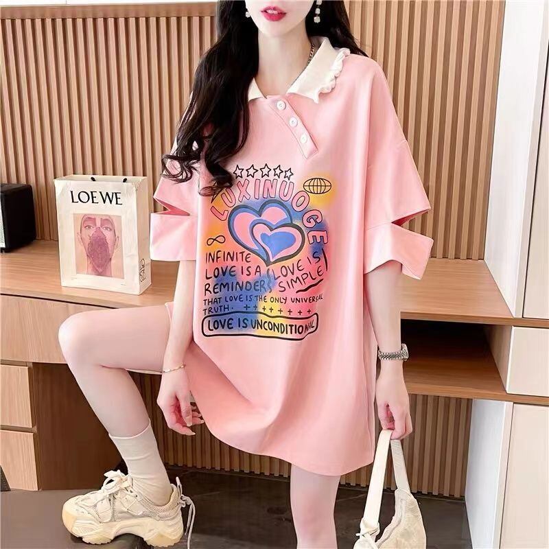 絶対欲しい カジュアル 特別デザイン スウィート プリント 全3色 半袖Tシャツ<S-8521>