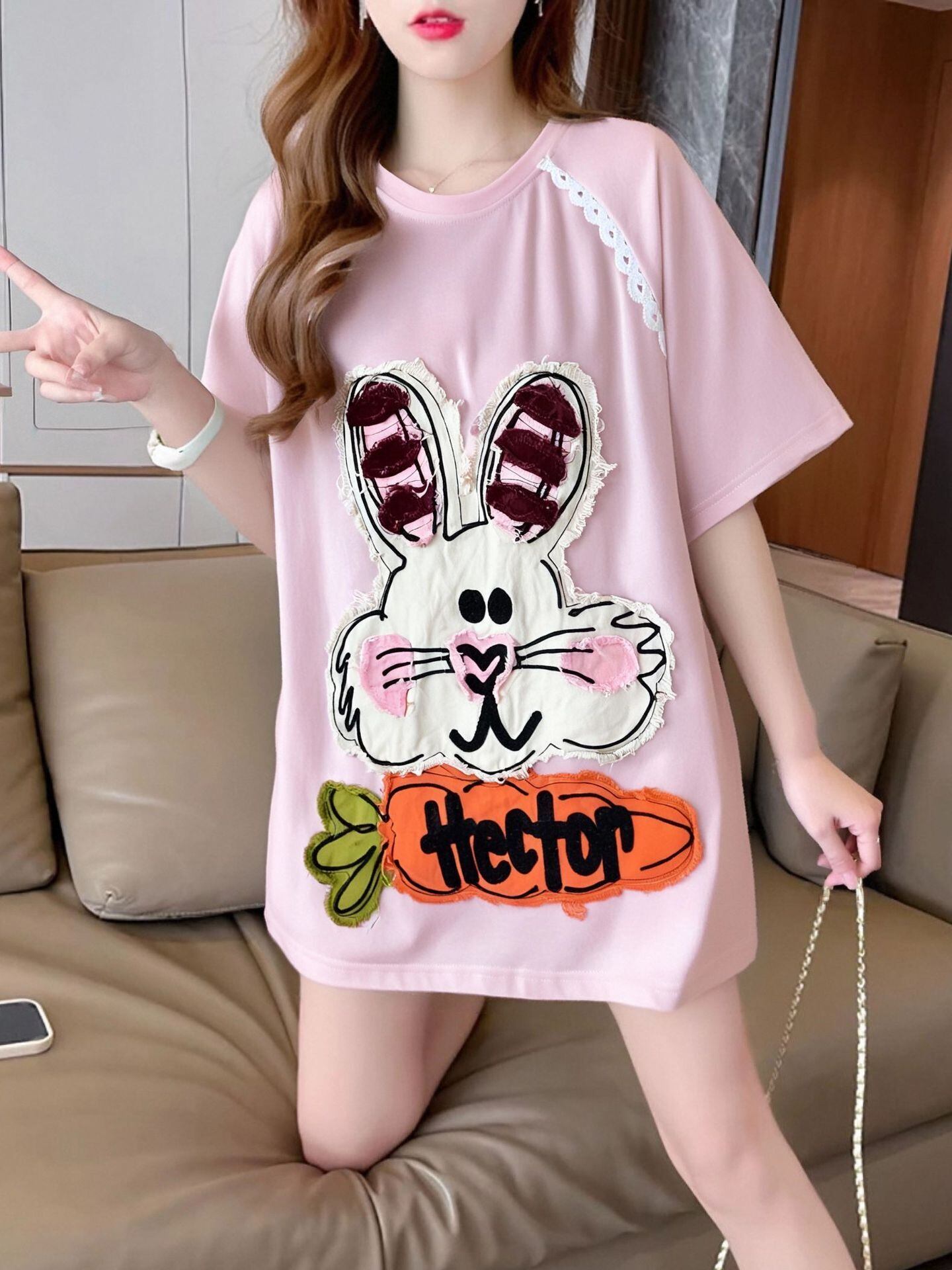 大活躍 好感度UP 海外トレンド カジュアル 全4色 半袖 Tシャツ ＜S-11096＞