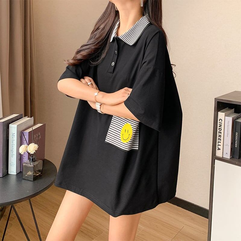 カジュアル 3色選択可 お洒落 ストライプ Tシャツ カットソー＜S-3068＞