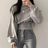 韓国風ファッション おしゃれ度高め 美人度アップ 全2色 トップス<S-9446>