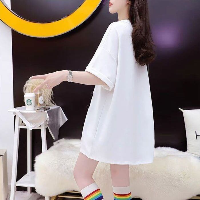 超人気 特別デザイン 美人度アップ ゆったり二色 半袖Tシャツ＜S-8038＞