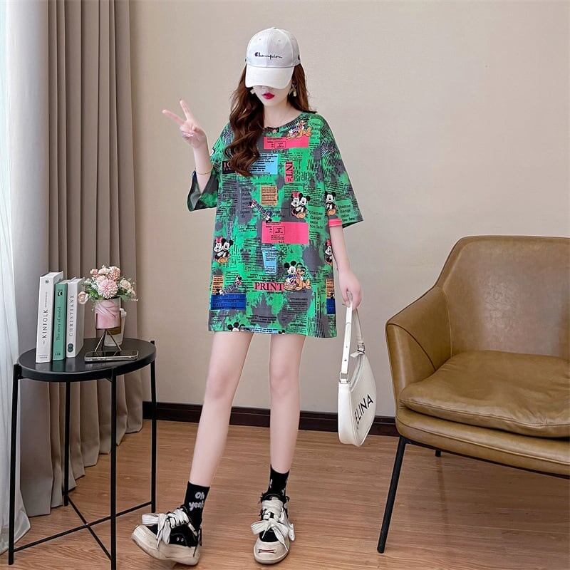 タイドクールデザインセンス半袖フルプリントTシャツ<S-2907>