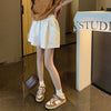 清涼感たっぷり ハイウエスト ファッション パンツ ボトムス＜S-3523＞