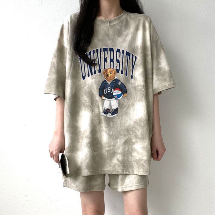 夏に嬉しい機能付き 全5色 軽くて涼しくて可愛い！ 半袖 Tシャツ ショートパンツ セットアップ ＜S-9269＞
