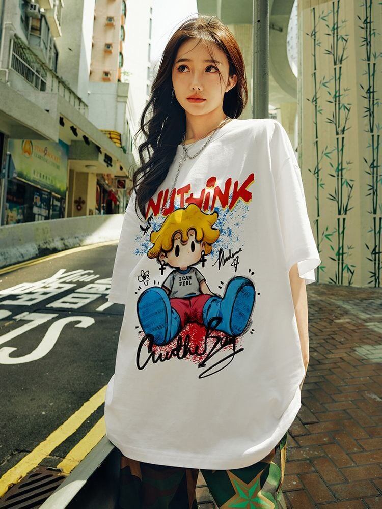 話題沸騰中 目を奪われる 流行新作 カジュアル ゆったり 全2色 半袖Tシャツ＜S-9295＞