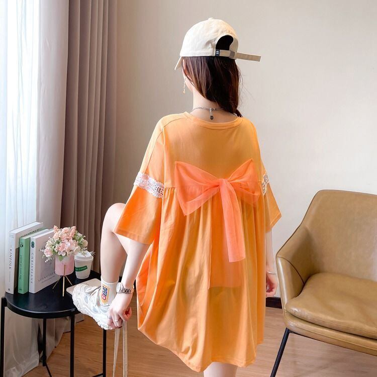 新商品 プリント ファッション ゆったり 全4色 半袖 Tシャツ＜S-11493＞
