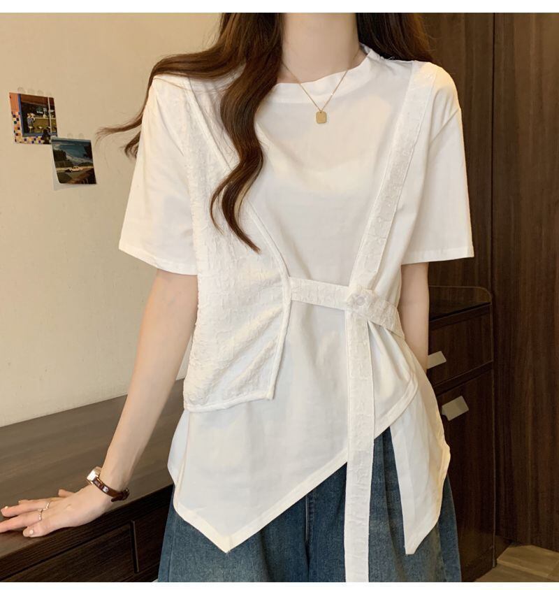 売れ筋 着回し力抜群 定番シンプル 売り切れ必至 全2色 Tシャツ <S-11999>