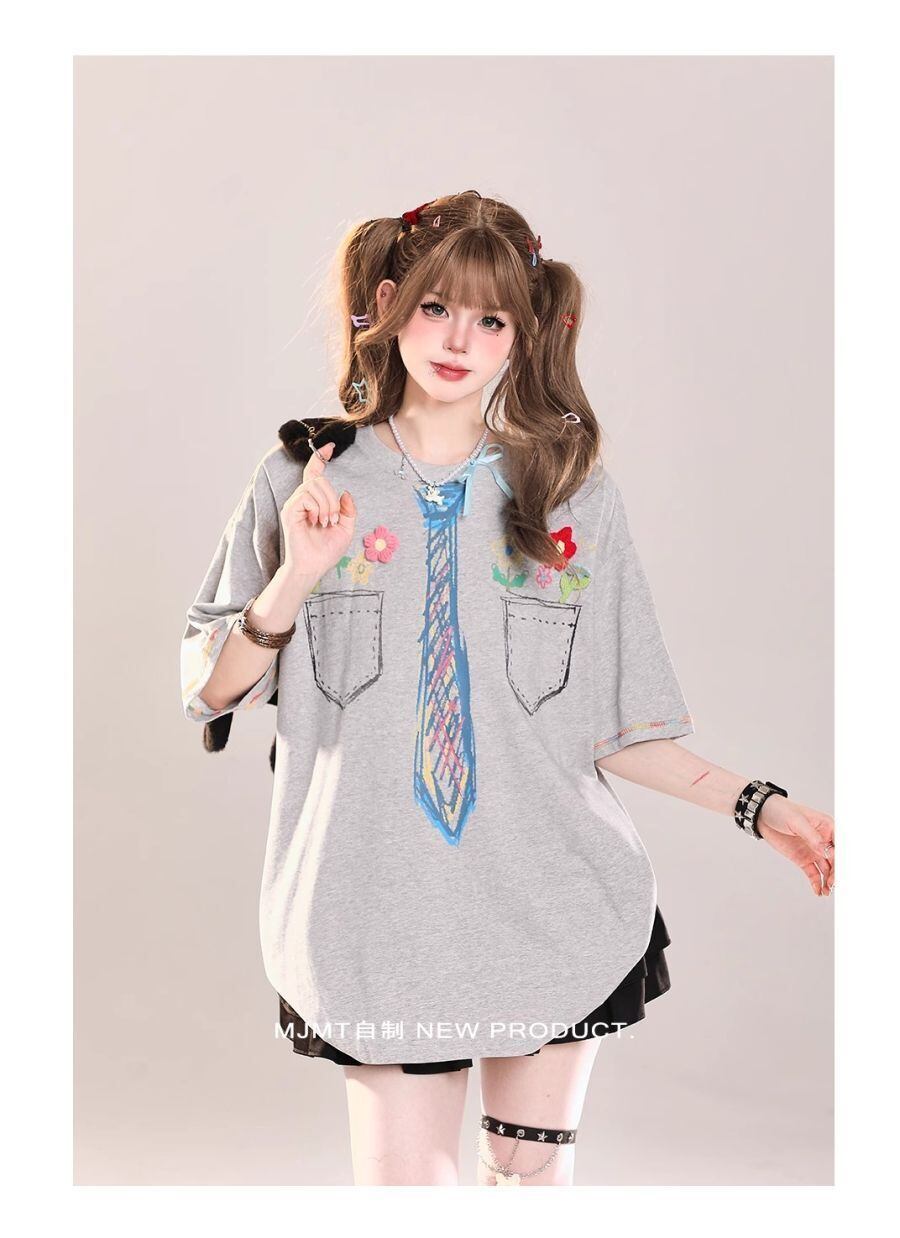 定番シンプル 絶対流行 今季マストバイ 早い者勝ち カジュアル 2色選択 Tシャツ<S-11664>