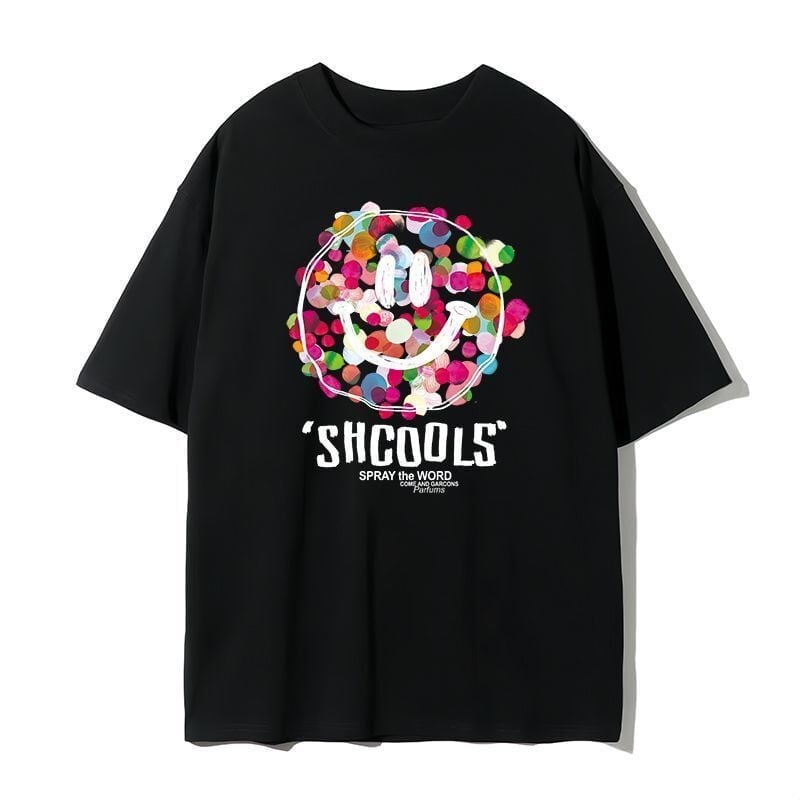 話題沸騰中 スマイリー カジュアル 半袖 Tシャツ <S-8651>